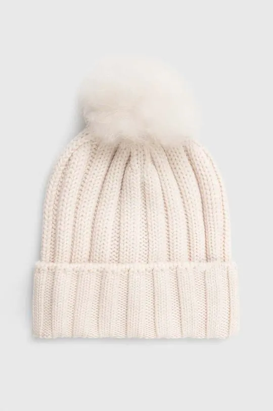 Woolrich wool beanie beige color